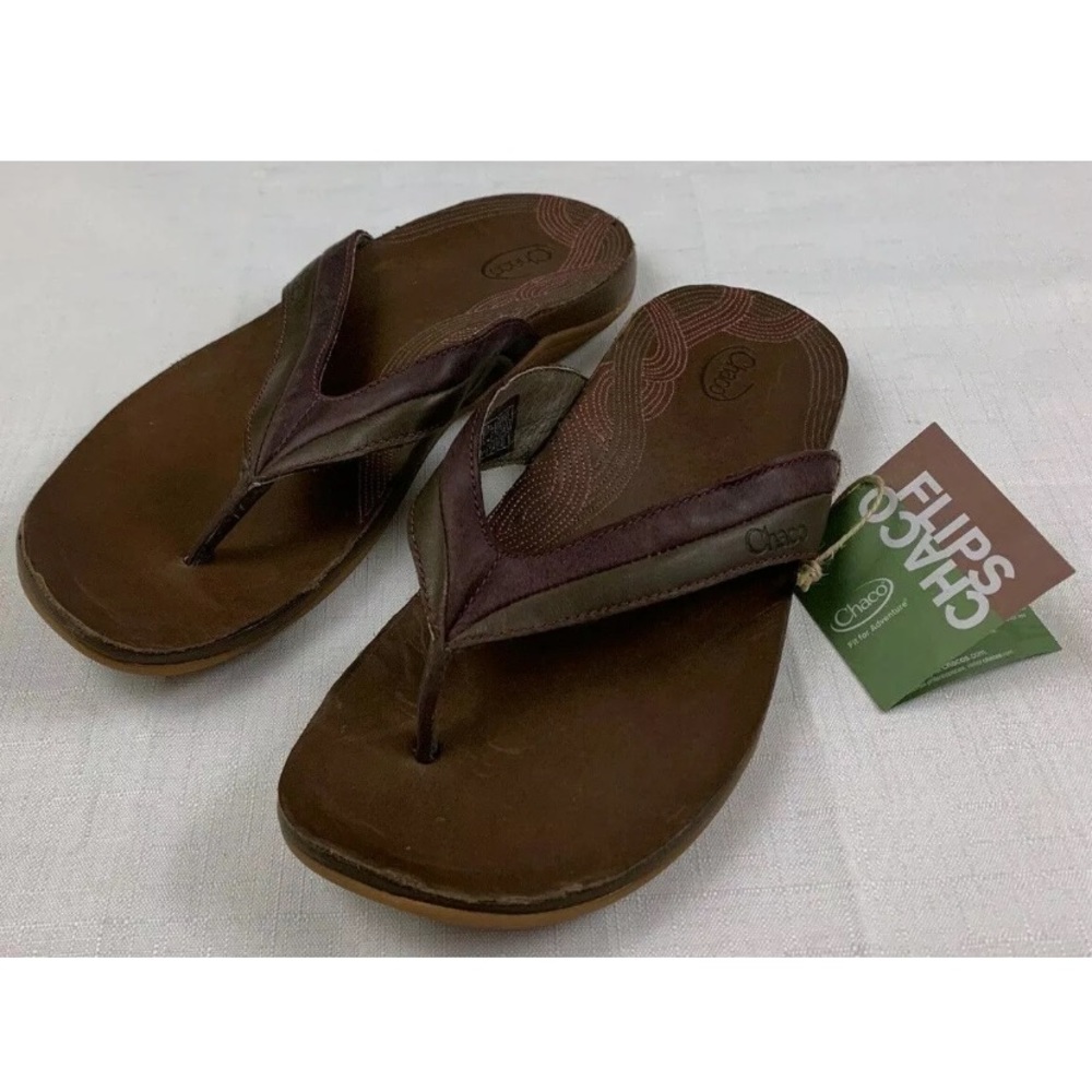 Chaco leather flip flop sandals